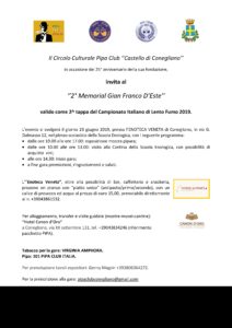 2^ Tappa 48° Campionato Italiano di Lento Fumo - 2° Memorial Gian Franco D'Este @ Enoteca Veneta | Conegliano | Veneto | Italia